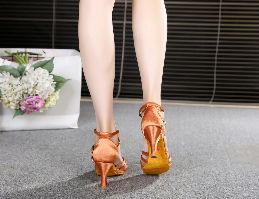 Ladies Suede Soft Sole Jazz Salsa Shoes