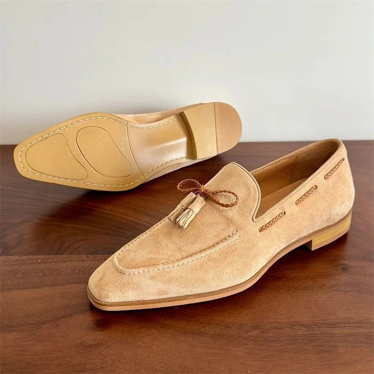 Suede Tassel Slip-On British Style Penny Loafer