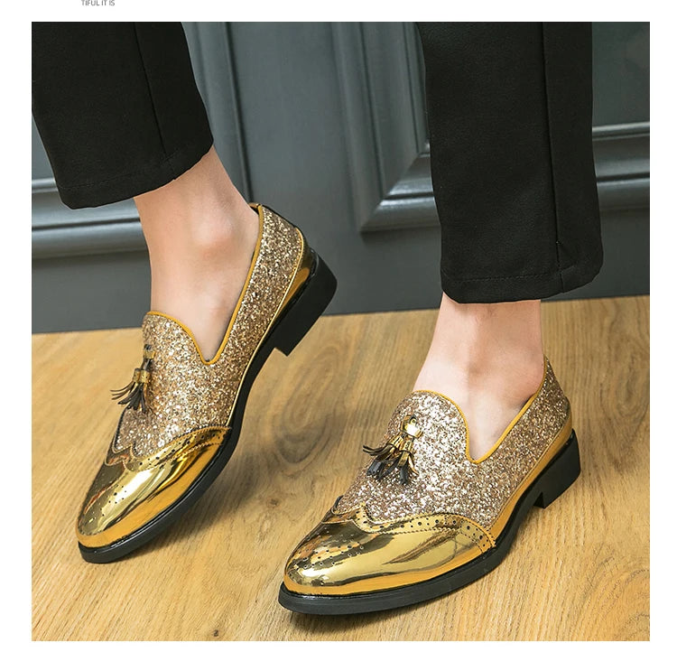 Men's Oxfords Genuine Leather Pointy Toe Lace Up