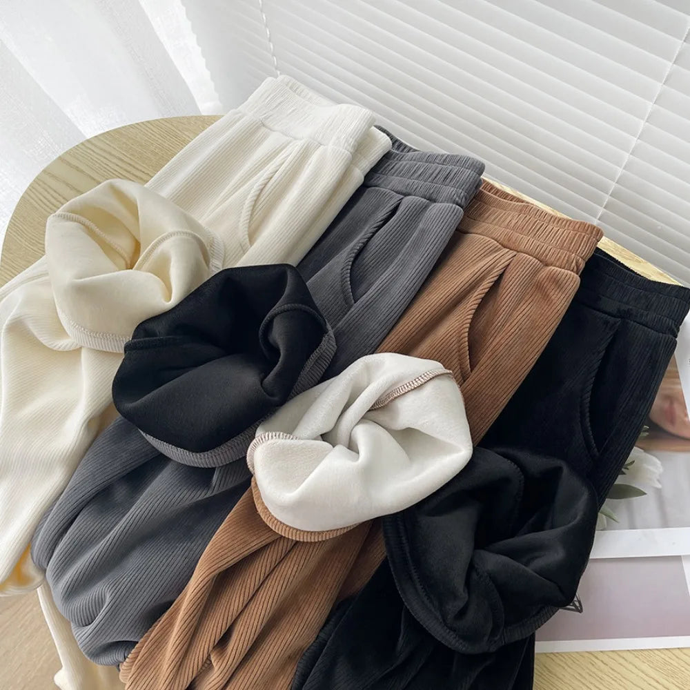 Wide-leg High Waist Draping Trousers