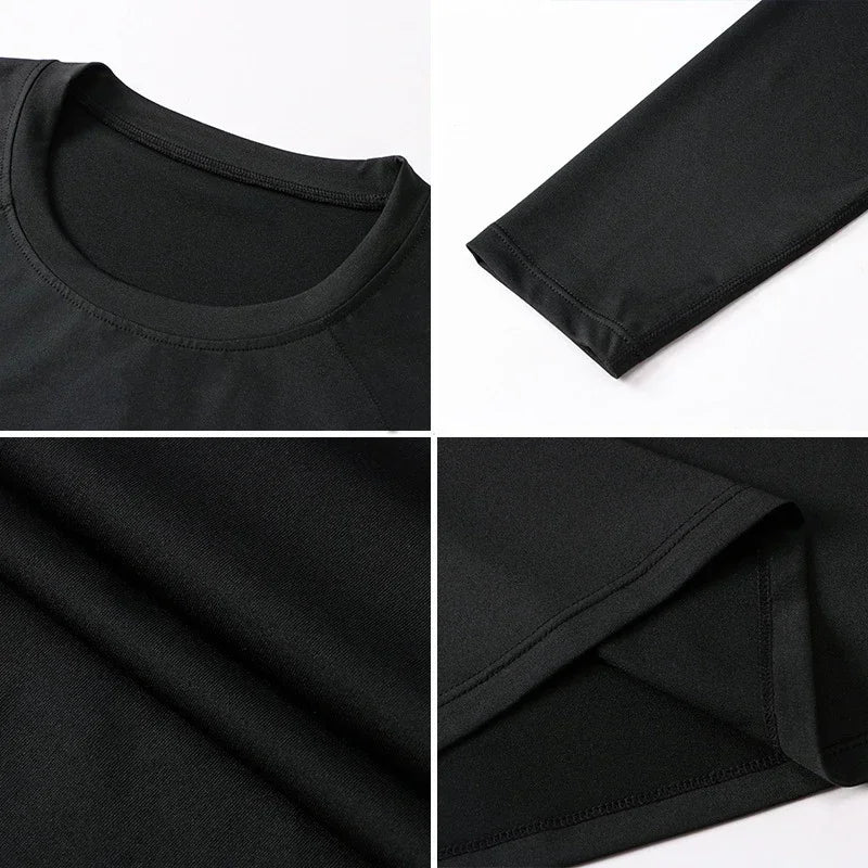 1/4 Pieces Pack Long Sleeve Quick Dry Compression Shirts