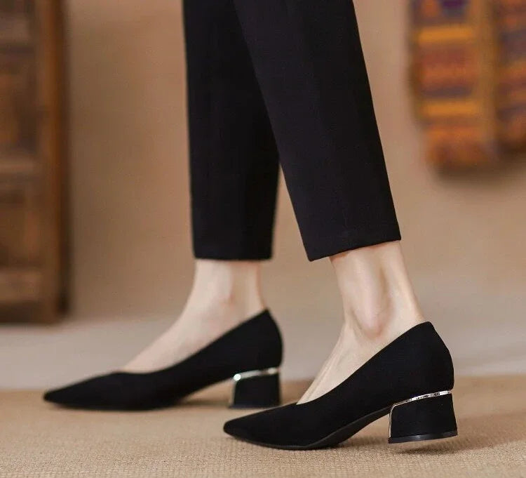 Medium Heels Ladies Pointed Toe Footwear