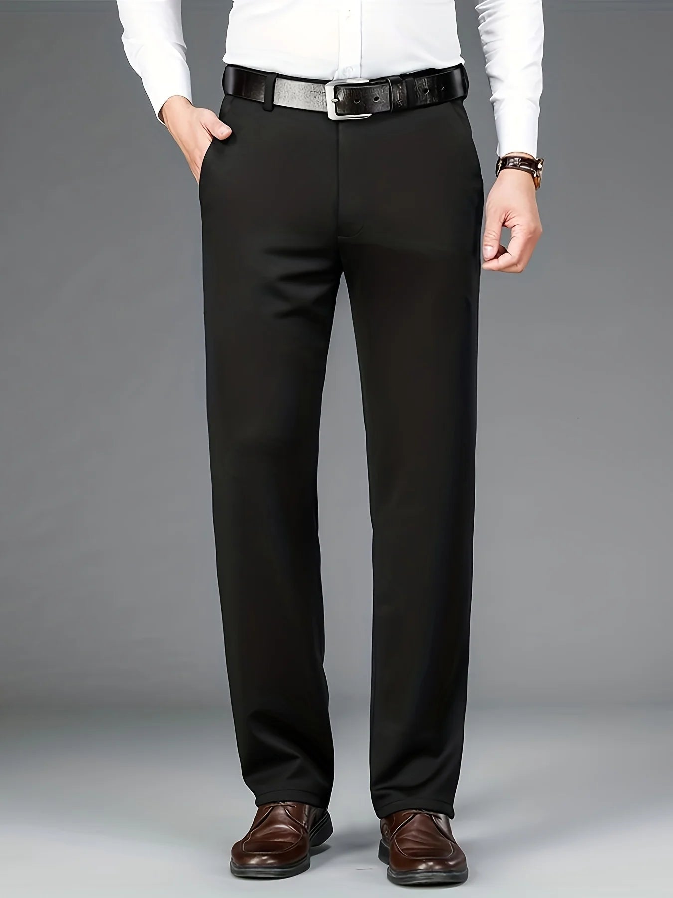 Classic Solid Color Trousers