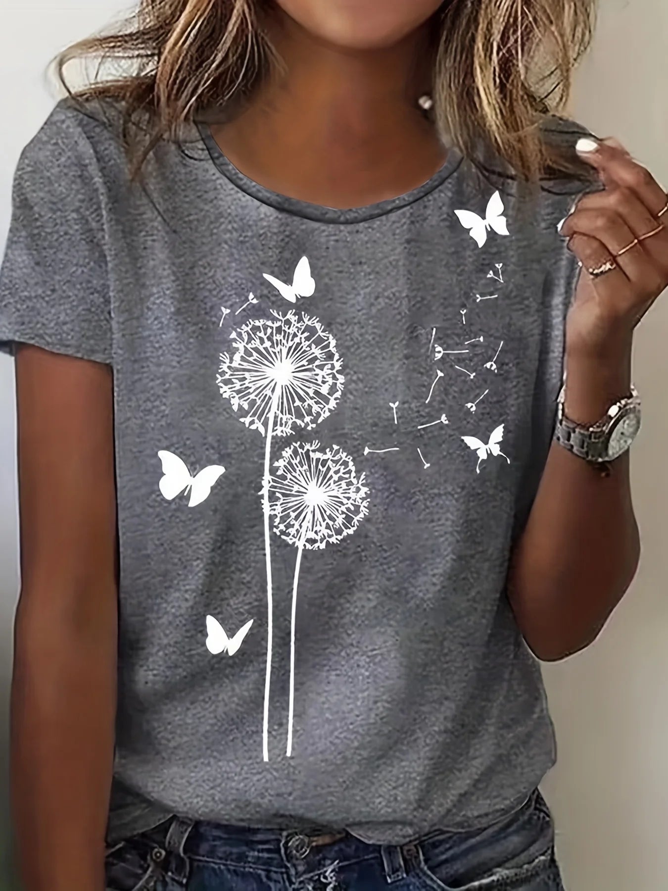 Temperament short-sleeved loose t-shirt