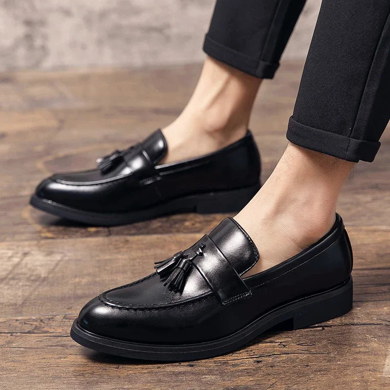Slip on Tassel Leather Loafer