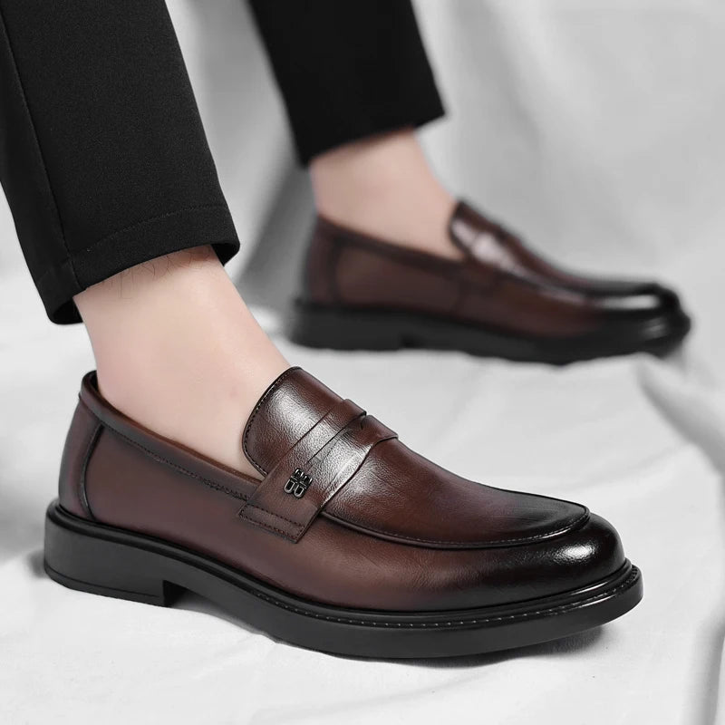 Italian Handmade Genuine Leather Slip-on Loafers