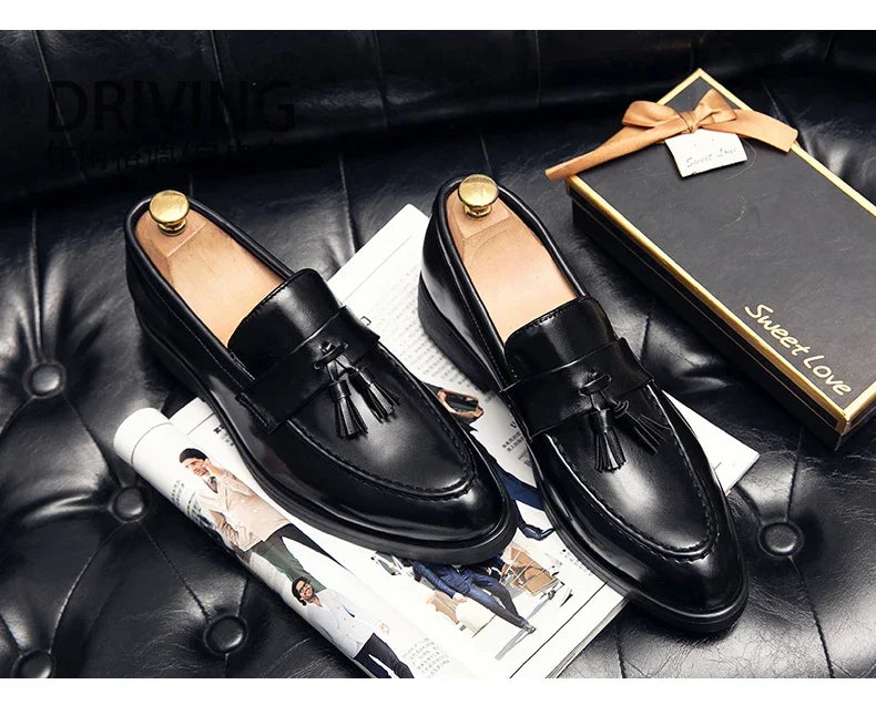 Slip on Tassel Leather Loafer