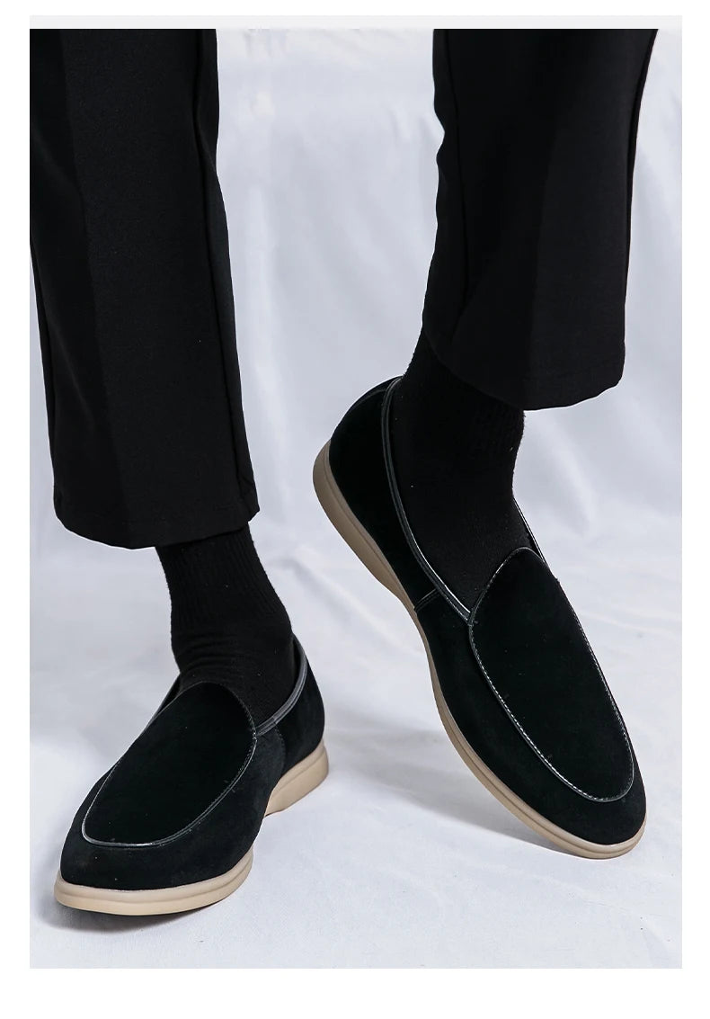 British Style Suede Casual Breathable Slip-on Loafers