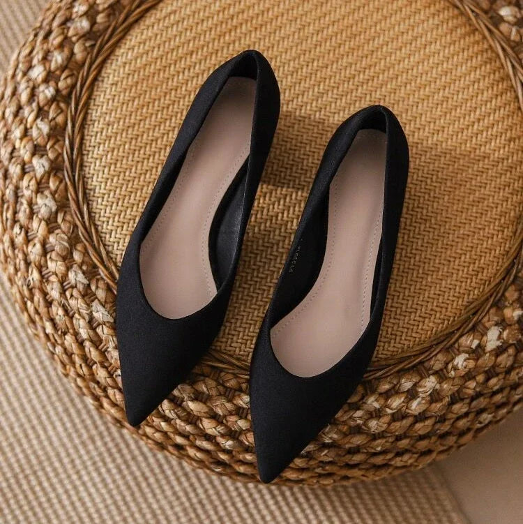 Medium Heels Ladies Pointed Toe Footwear