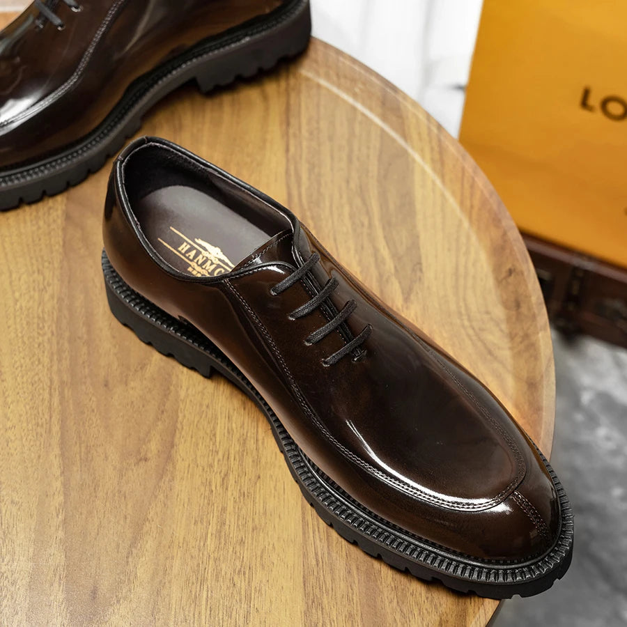 Hanmce Genuine Leather Breathable Oxfords