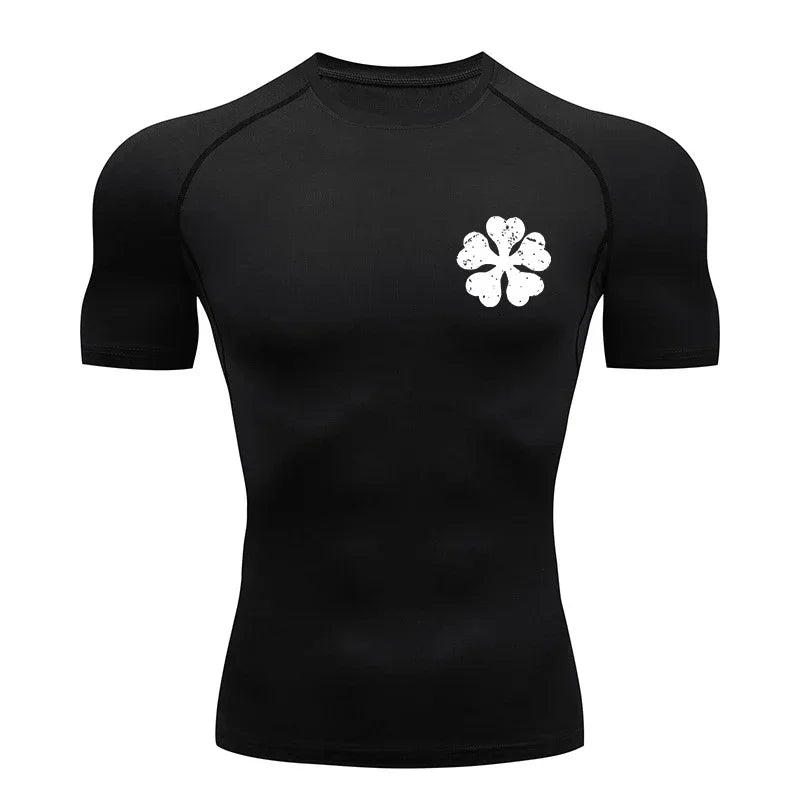 Bull Print Athletic Quick Dry Compression Shirts T-Shirts