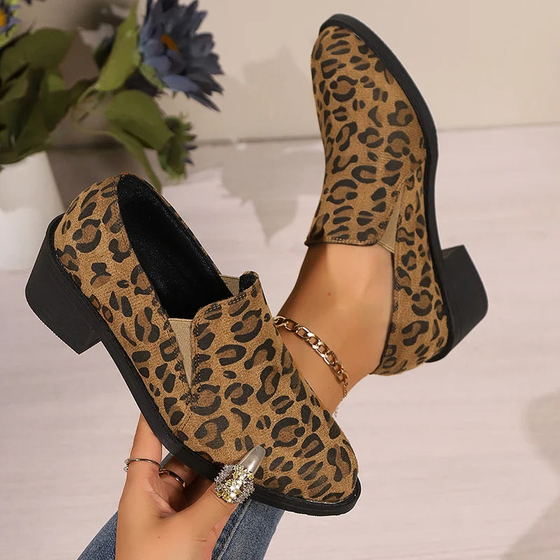 Leopard Print Penny Loafers