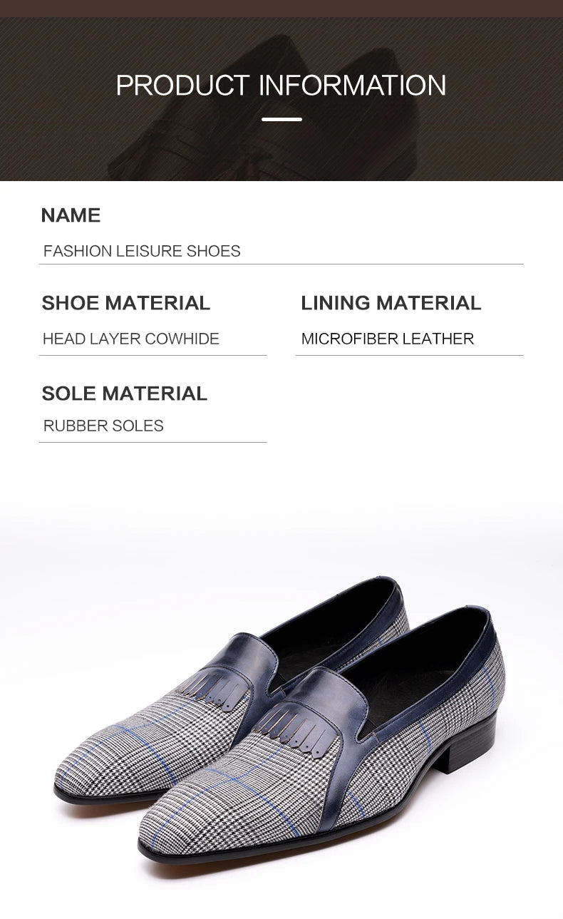 Cotton Fabric Casual Pure Handmade Loafer