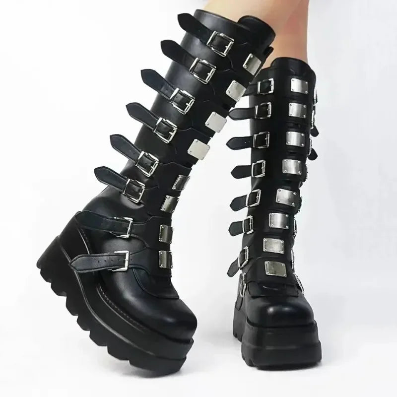 Long Boots Gothic Knee High Boots