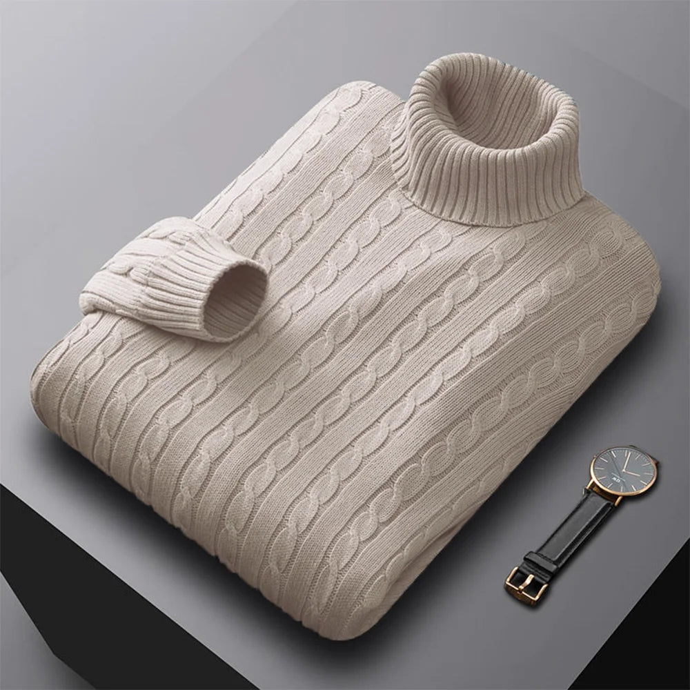 High Neck Solid Color Turtleneck