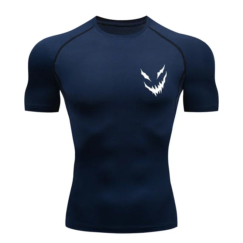 Bull Print Athletic Quick Dry Compression Shirts T-Shirts