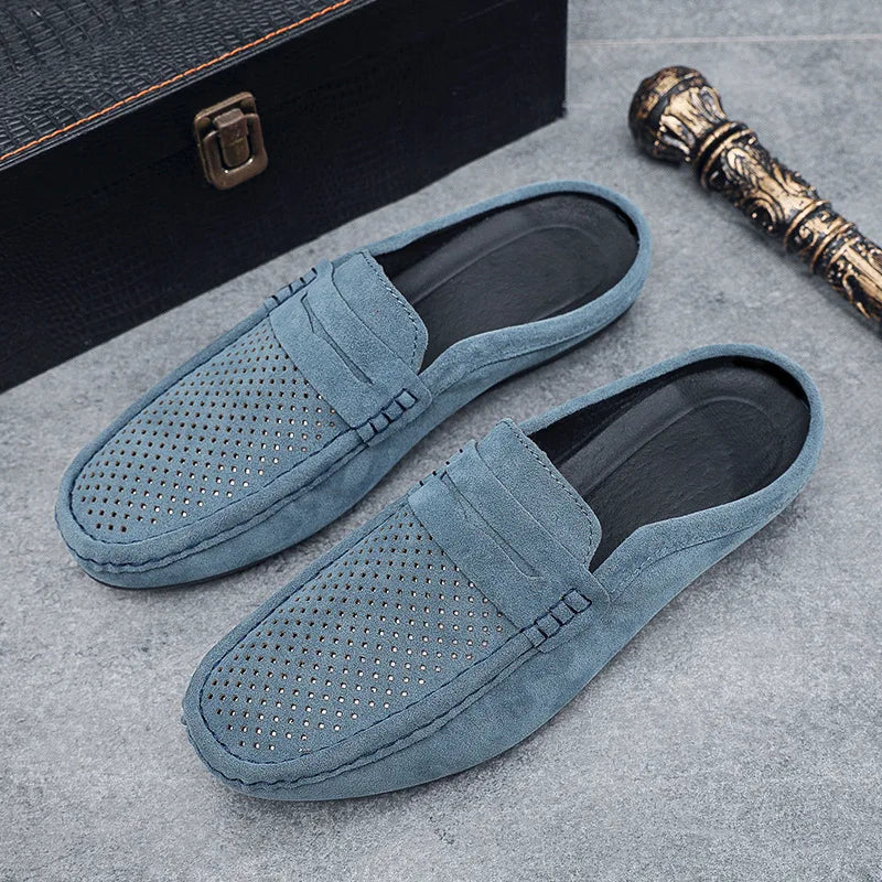 Men's Doudou Shoes Half Support Breathable Baotou Half Slippers Loafer Shoes