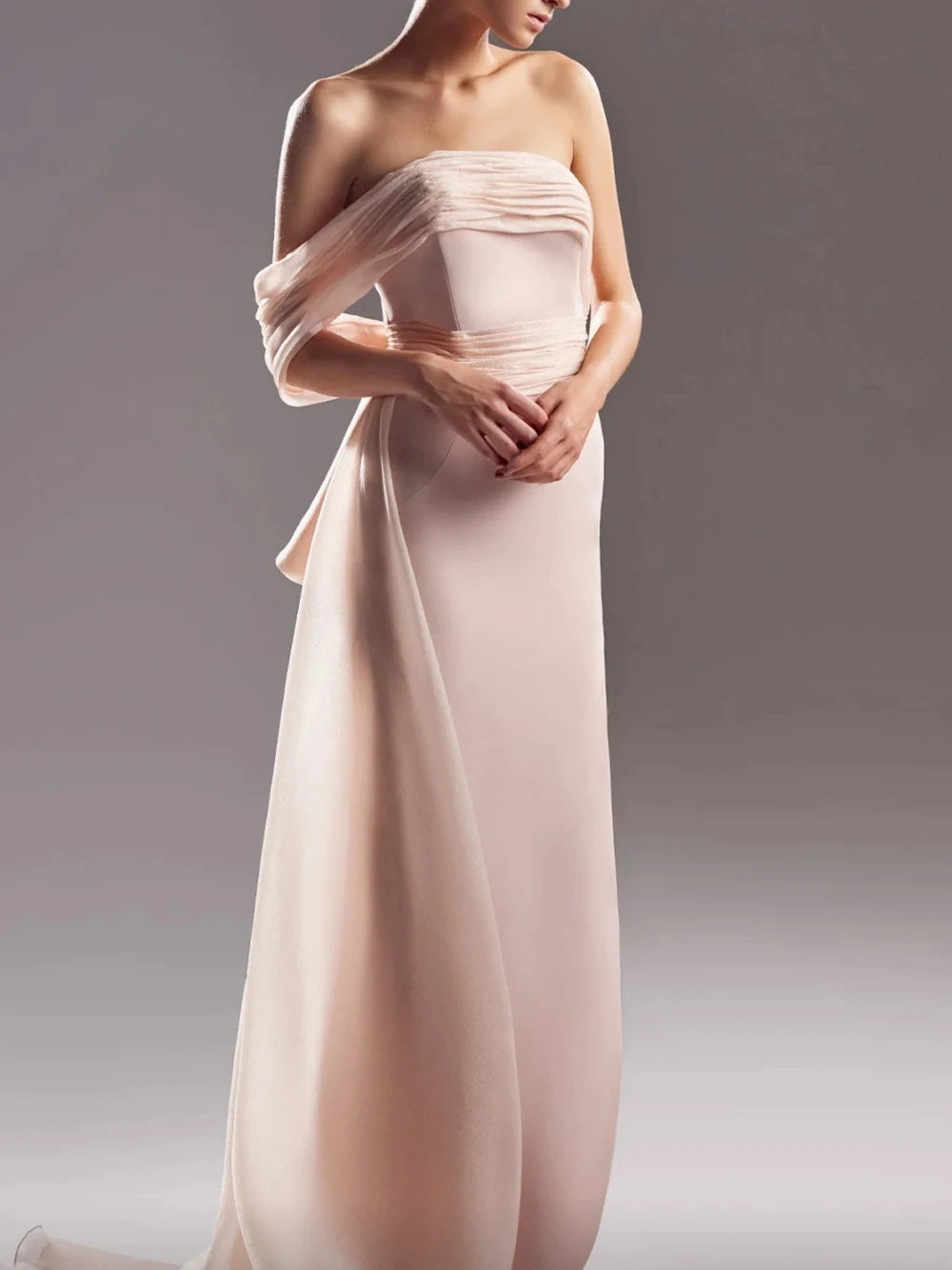 DMDRS Simple Straight Evening Dress