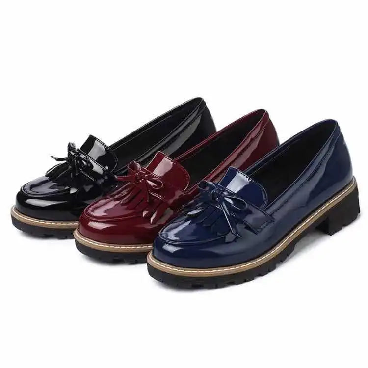 EAGSITY Women Square Heel Casual Loafer