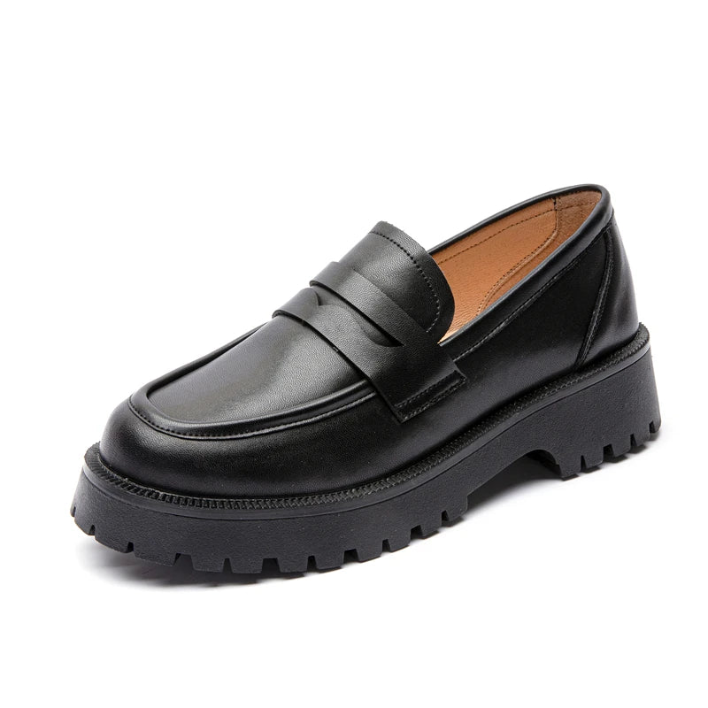 AIYUQI  British Style Genuine Leather Loafer