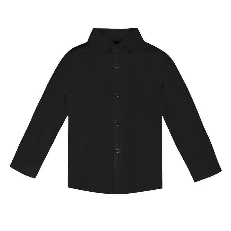 4 Pieces/set Boys Formal Elegant British Style Strap Shirts Outfits Set