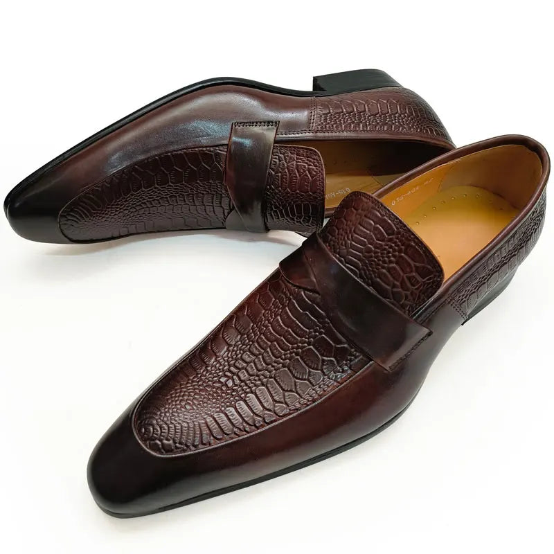 Genuine Leather British Style Point Toe Shoes
