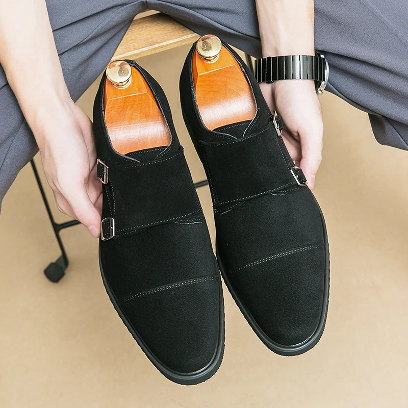 Versatile High-end Monk Strap Style Loafers