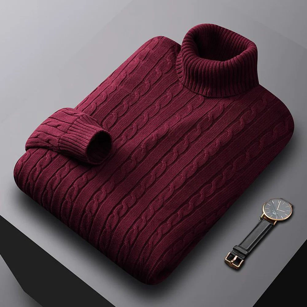 High Neck Solid Color Turtleneck