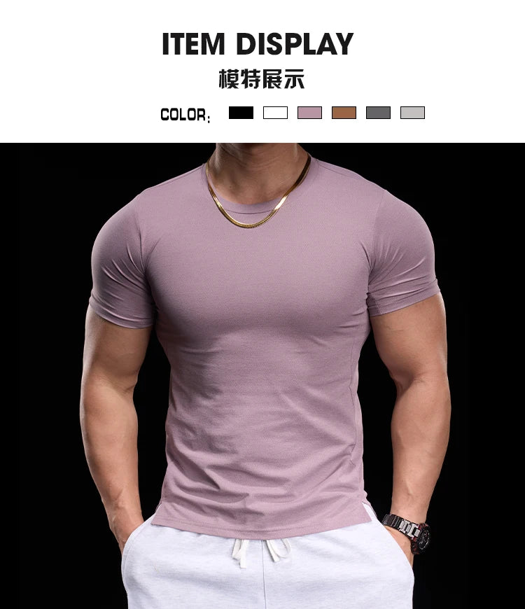 High-elasticity Breathable Sports Tight Short-sleeved T-shirt