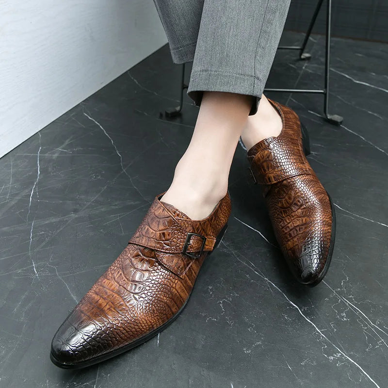Pointed Leather Loafers