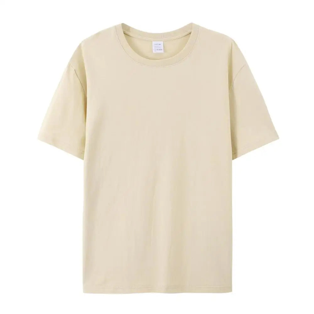 Plain Cotton Short Sleeve Unisex Crew Neck T-shirts