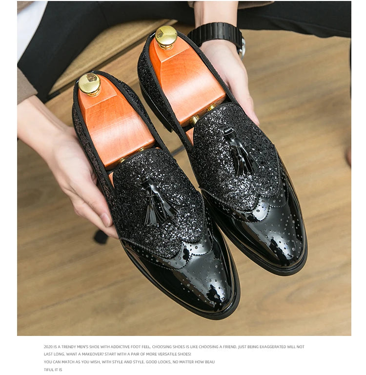 Men's Oxfords Genuine Leather Pointy Toe Lace Up