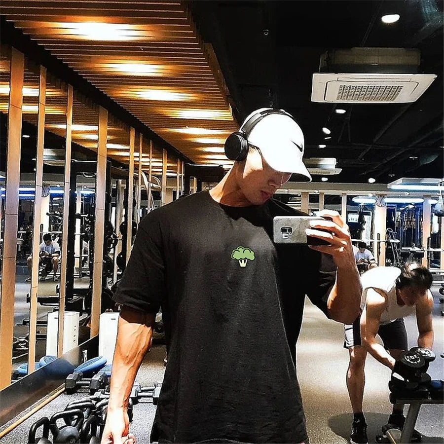 Oversized print loose T-shirt