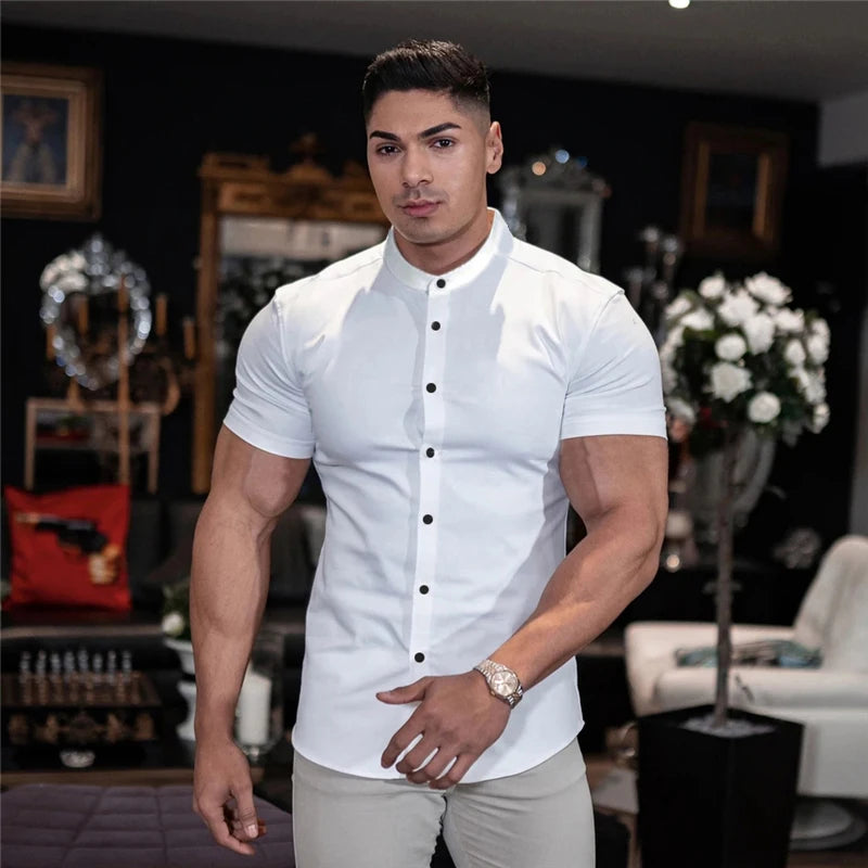 Plain Slim Fit Short Sleeve Casual Dry T-Shirts