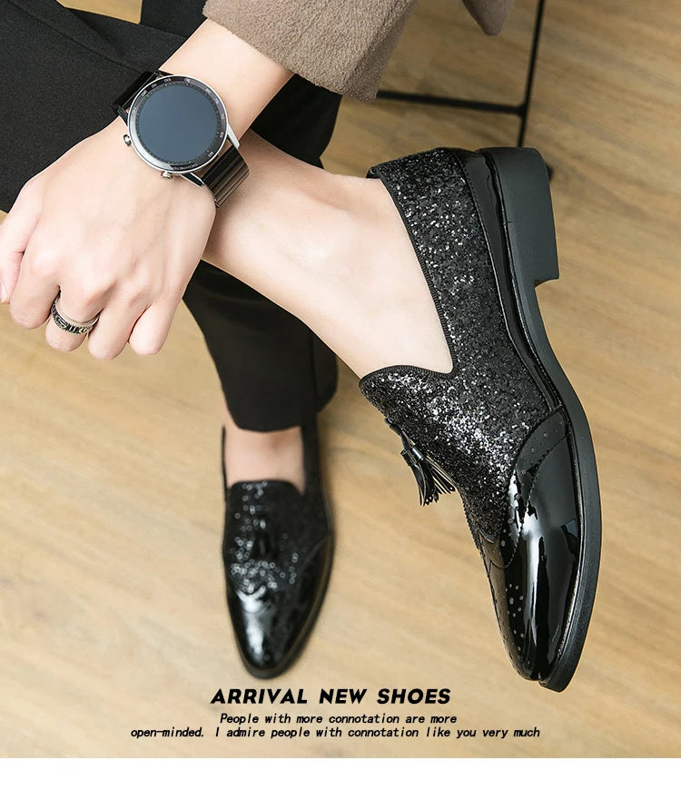 Men's Oxfords Genuine Leather Pointy Toe Lace Up