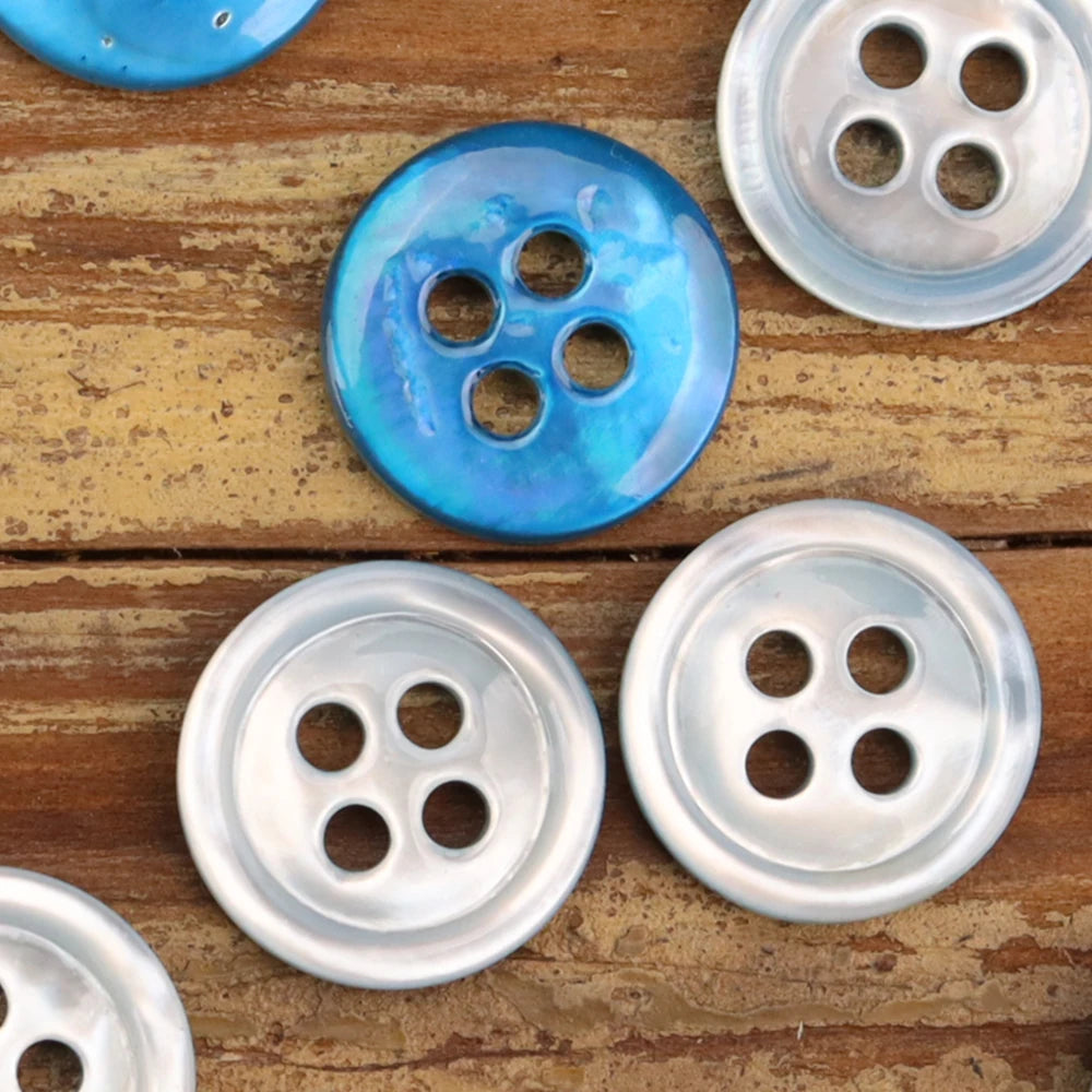 10pcs 11.5mm Black Shell Shirt Buttons