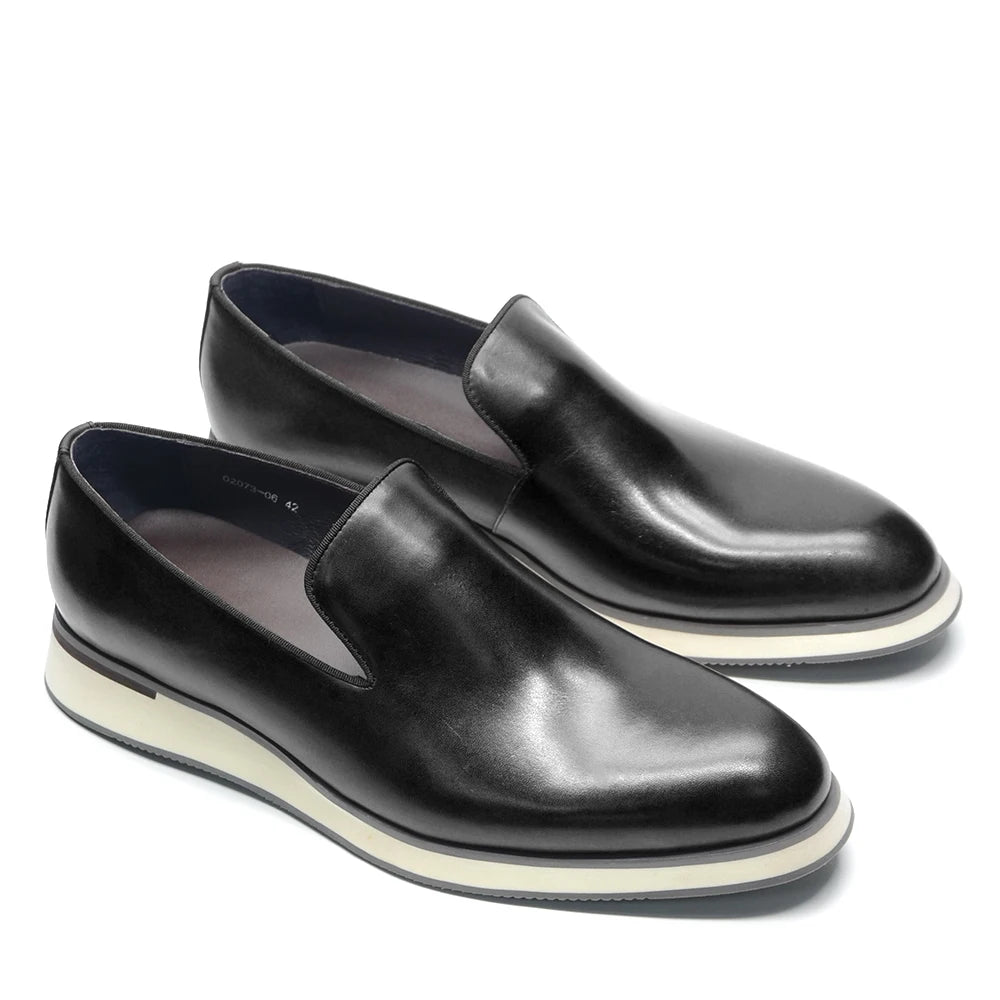 Classic Genuine Leather Loafer, Luxury Handmade Minimalist Style