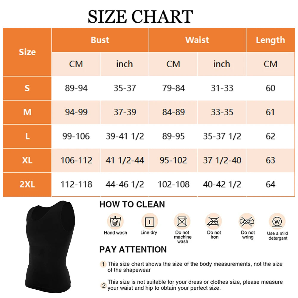 2 Pieces Men's High Compression Slimming Shirts