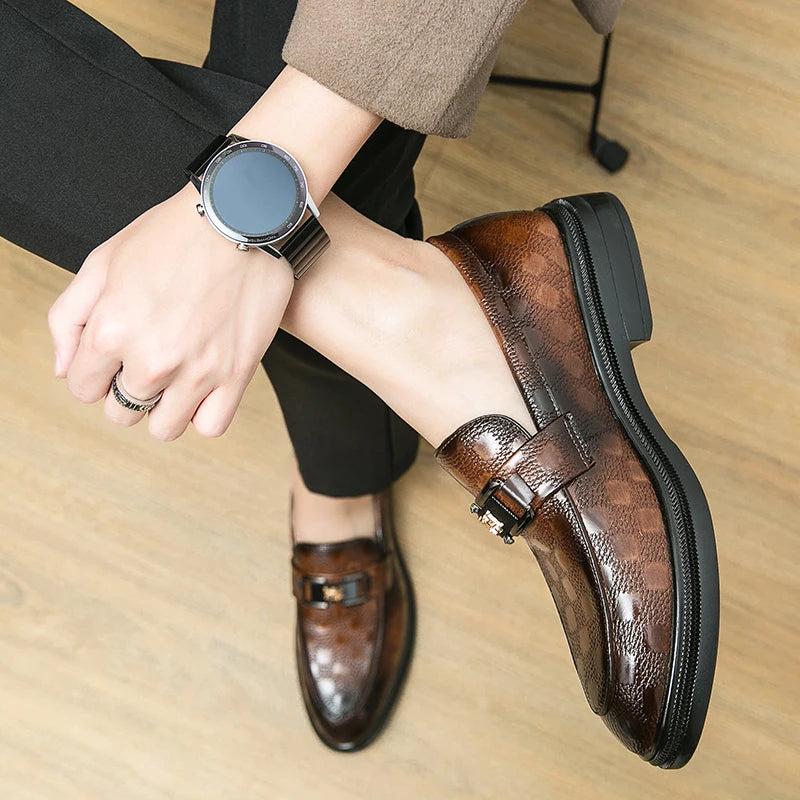 Leather British Style Casual Slip-on Breathable Loafers