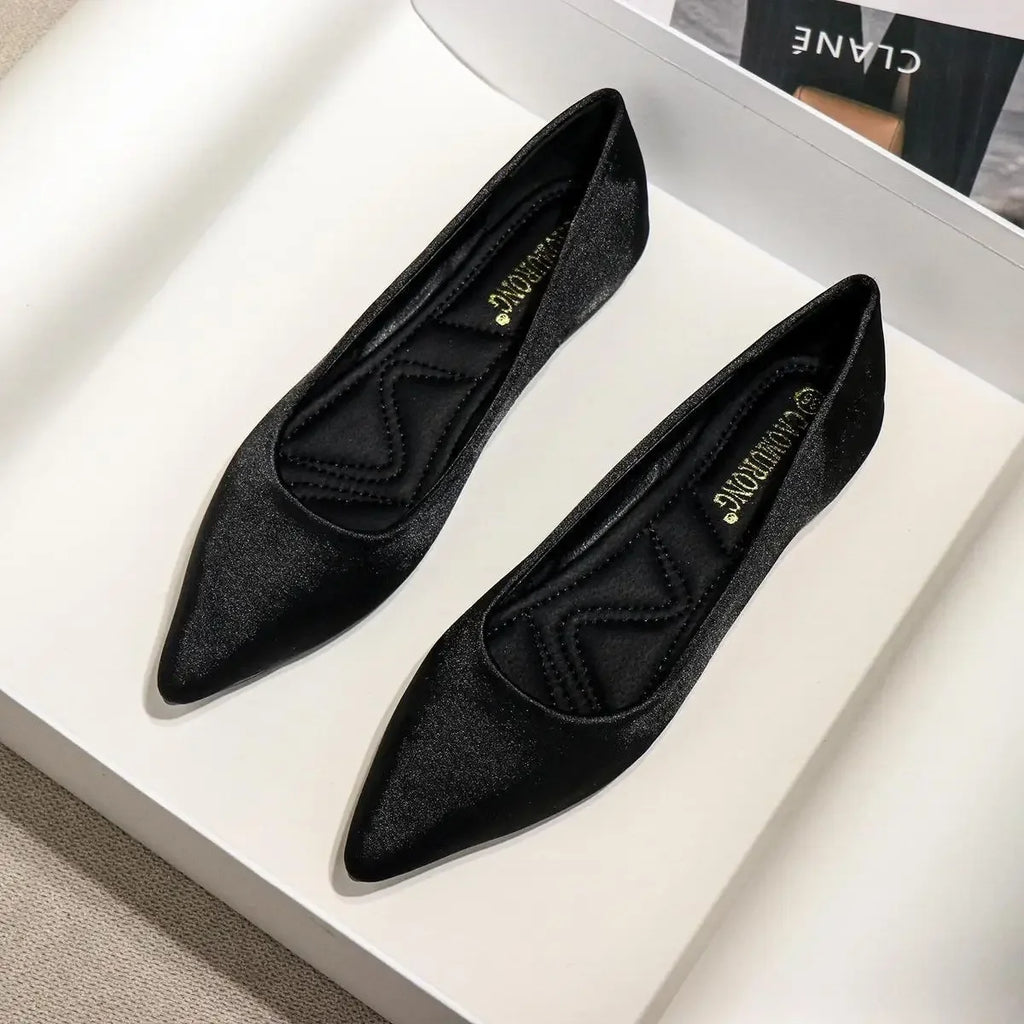 Ladies Low Heel Elegant Non Slip Flat