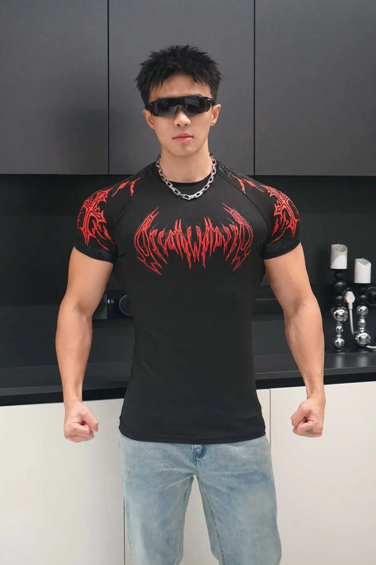 Short Sleeved Fitness Quick Drying Tight T-shirt