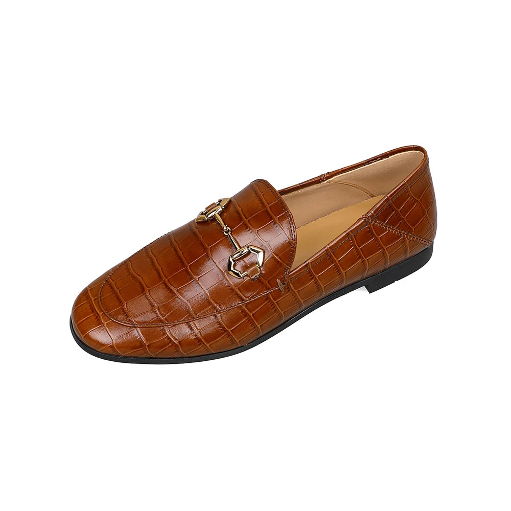 Genuine Leather Flats Outwear Casual Shoes