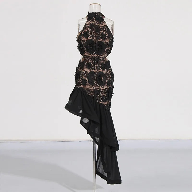 Ele Embroidered High Waist Bodycon Skirt