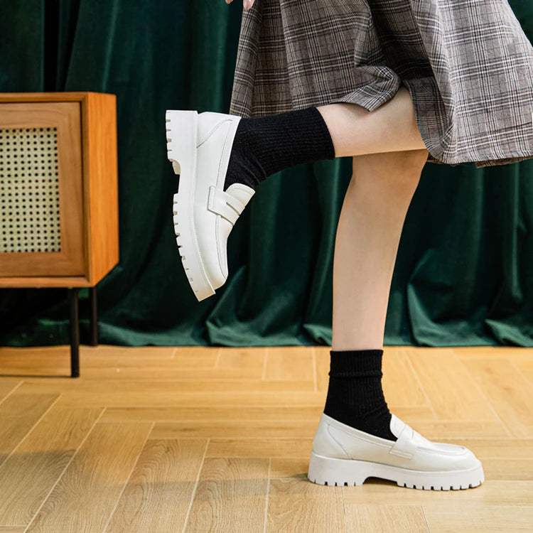 AIYUQI  British Style Genuine Leather Loafer