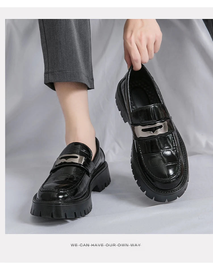 STRONGSHEN Casual Leather Loafers