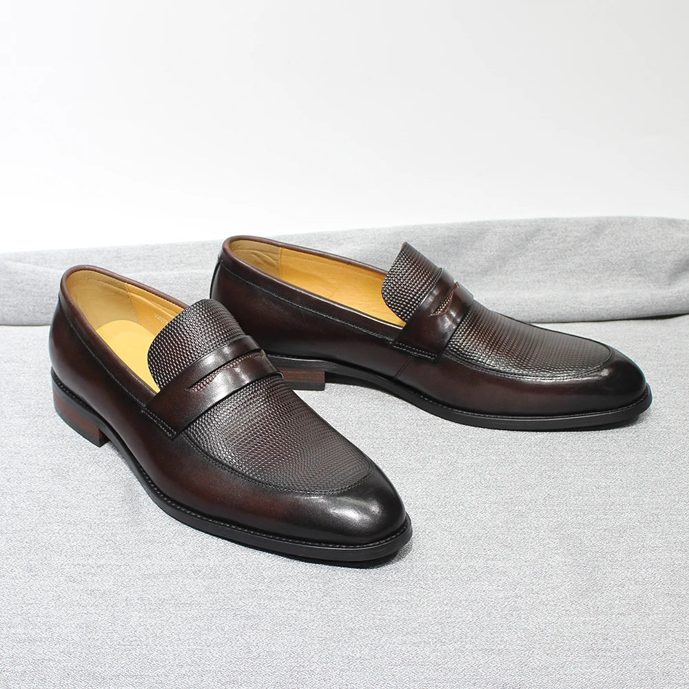 Italian Slip-On Genuine Leather Penny Loafers