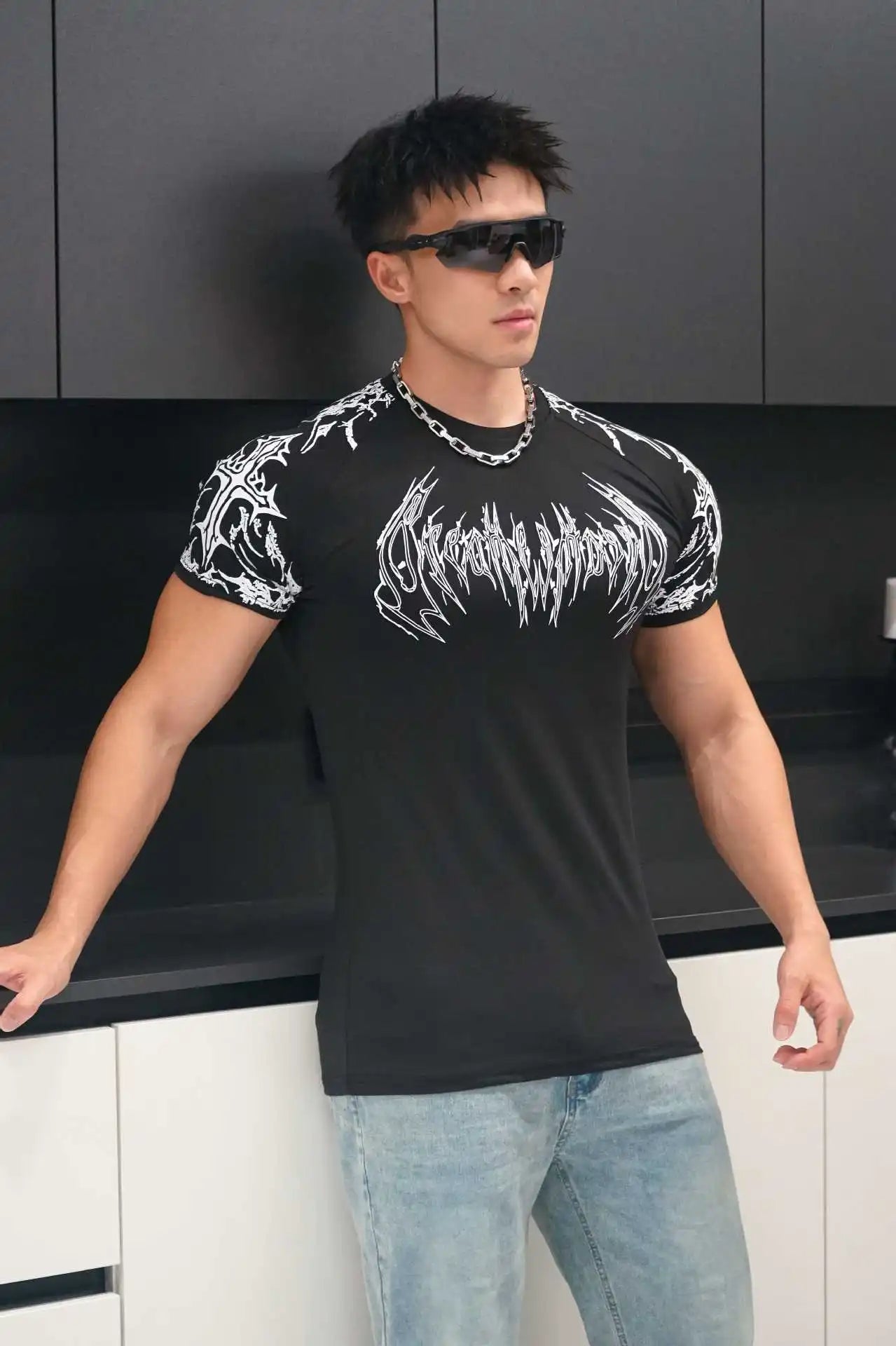 Short Sleeved Fitness Quick Drying Tight T-shirt