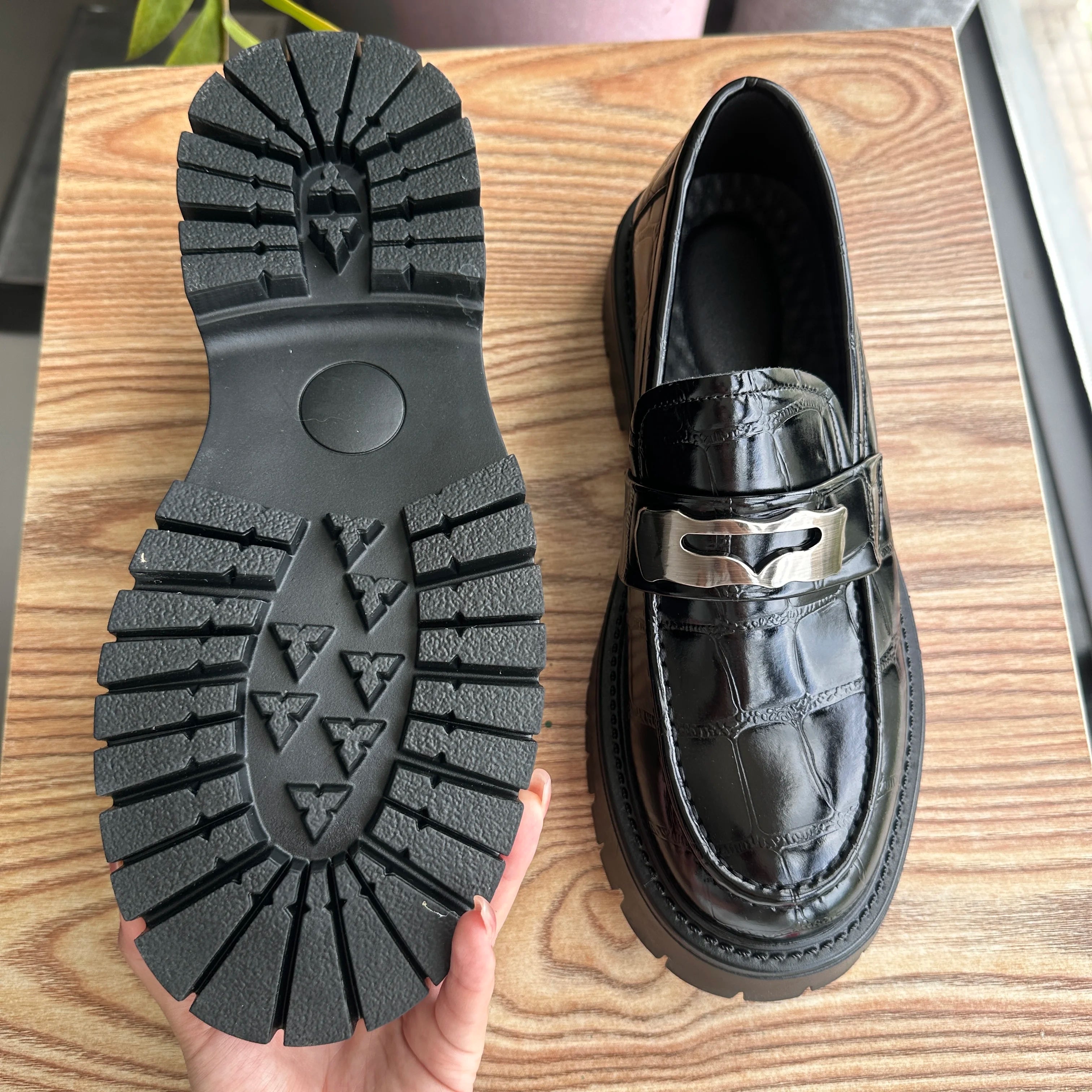 STRONGSHEN Casual Leather Loafers