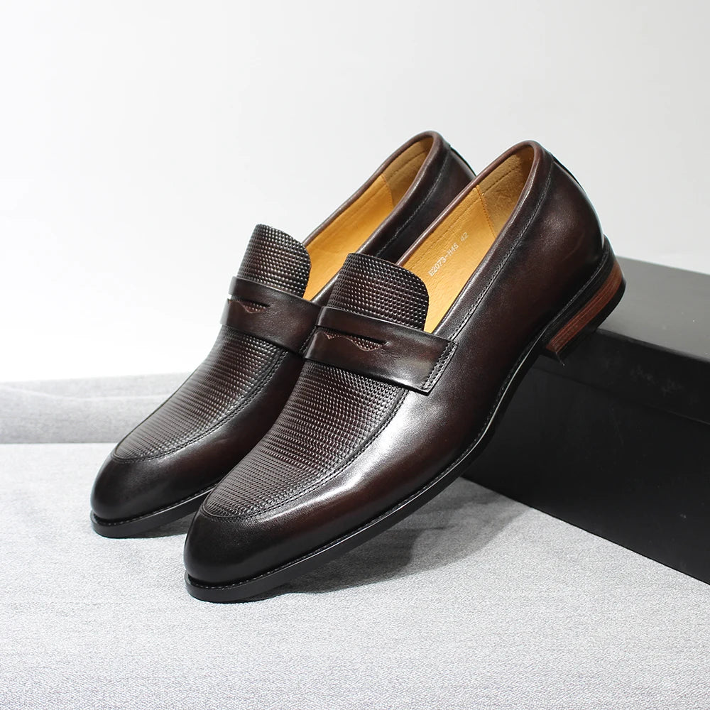 Italian Slip-On Genuine Leather Penny Loafers