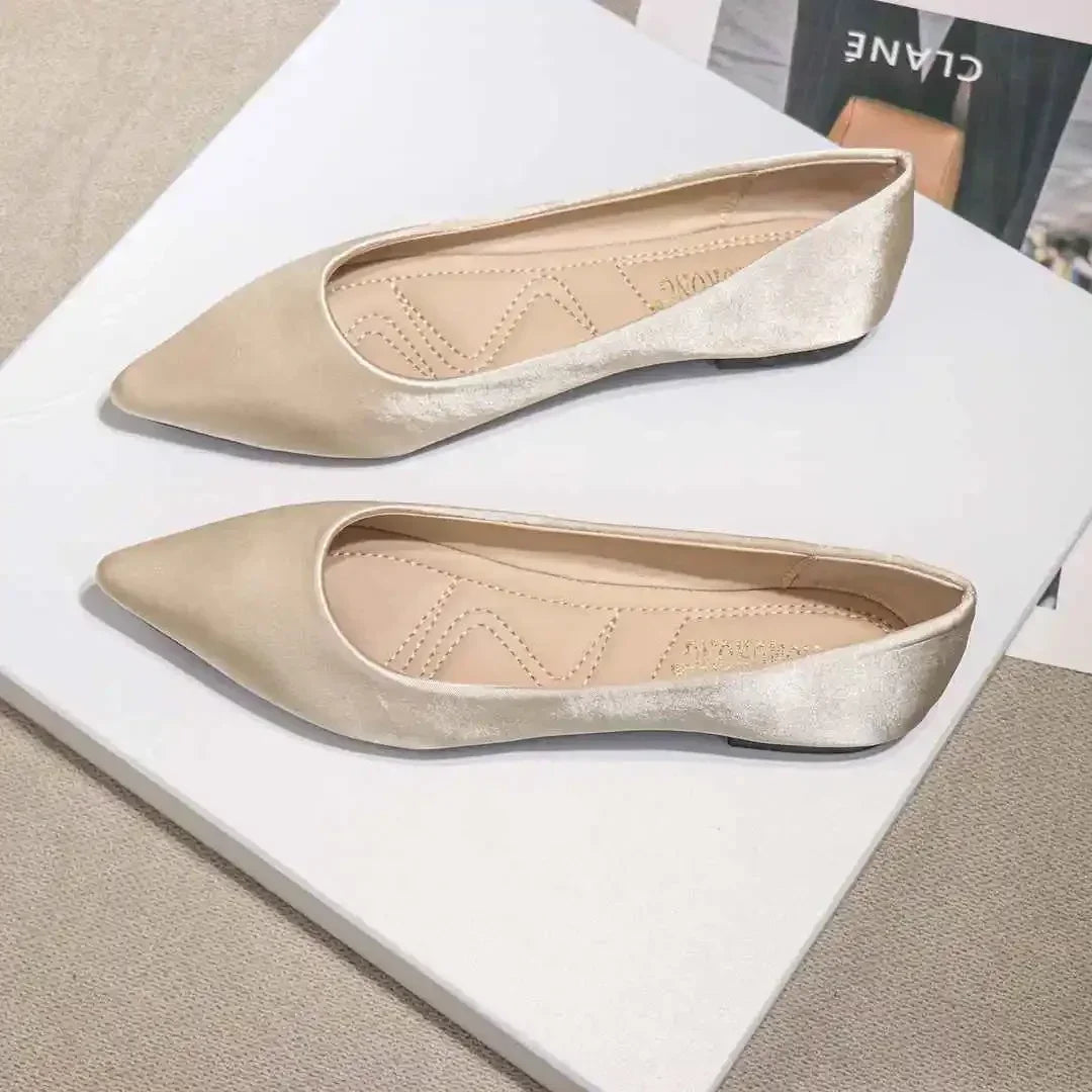 Ladies Low Heel Elegant Non Slip Flat